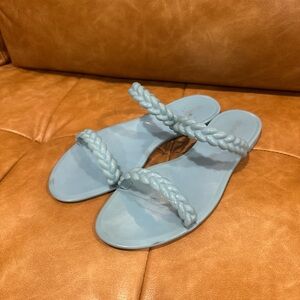 Stylish Blue Braided Sandals